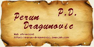 Perun Dragunović vizit kartica